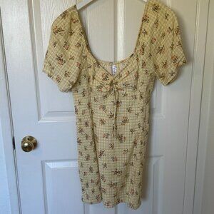 Yellow Floral Ruca Dress (NWOT)